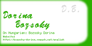 dorina bozsoky business card